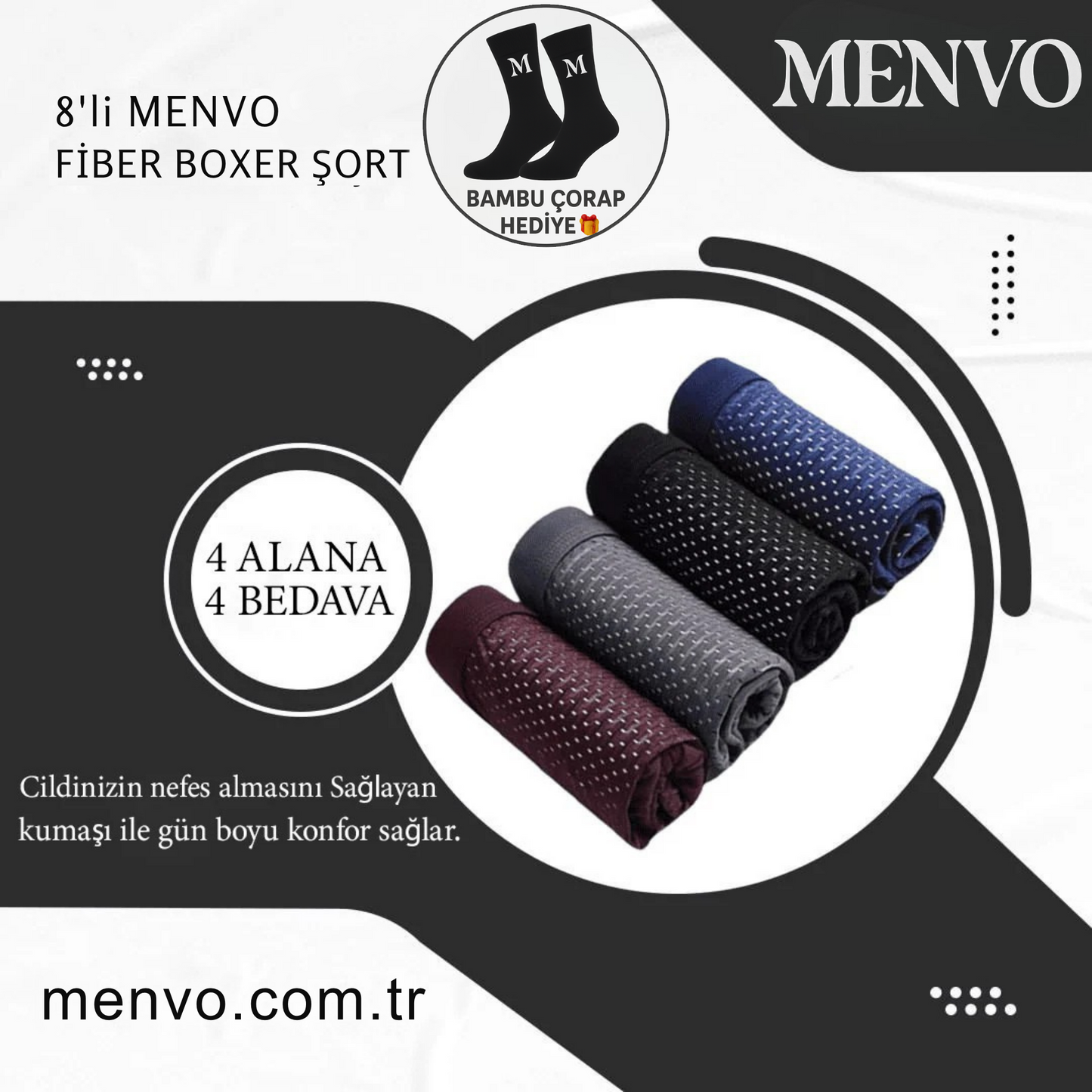 Menvo™  Premium Fiber Boxer Şort